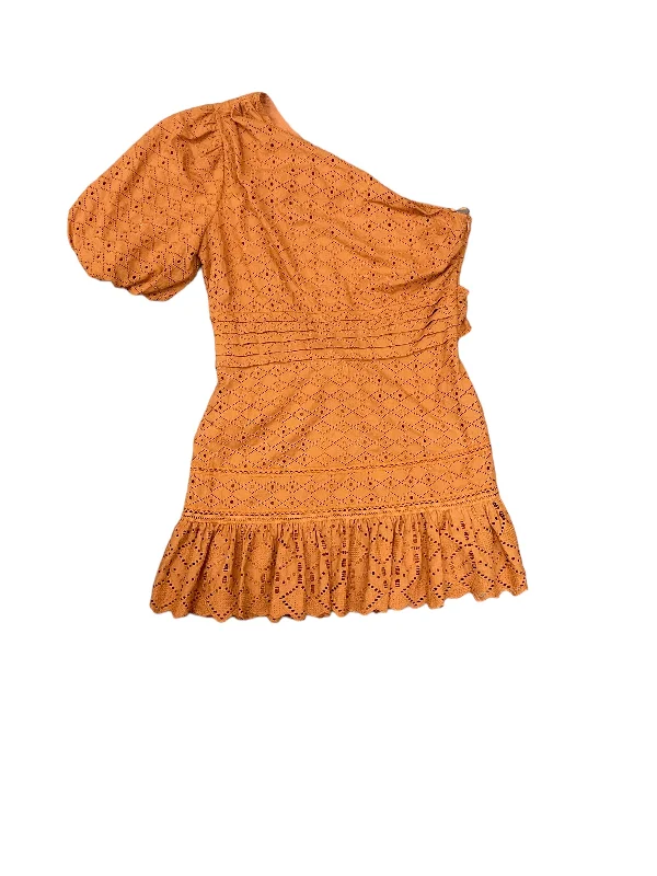 Bonus Offer Orange Dress Casual Short Cmb, Size L