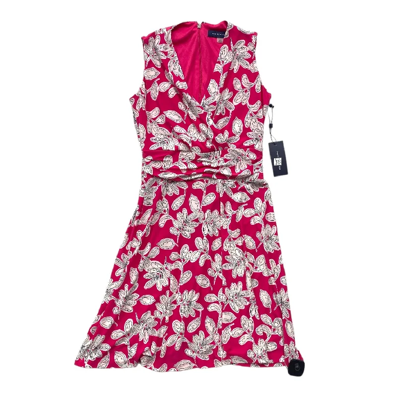 Shop the Weekend Away Pink & White Dress Casual Midi Tommy Hilfiger, Size 2