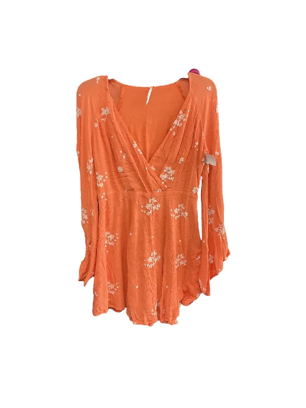 Reduced Price Orange Dress Casual Short Free People, Size 2