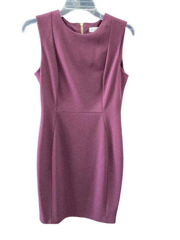Weekend Deals to Make You Smile Dress Work By Calvin Klein In Purple, Size: 6