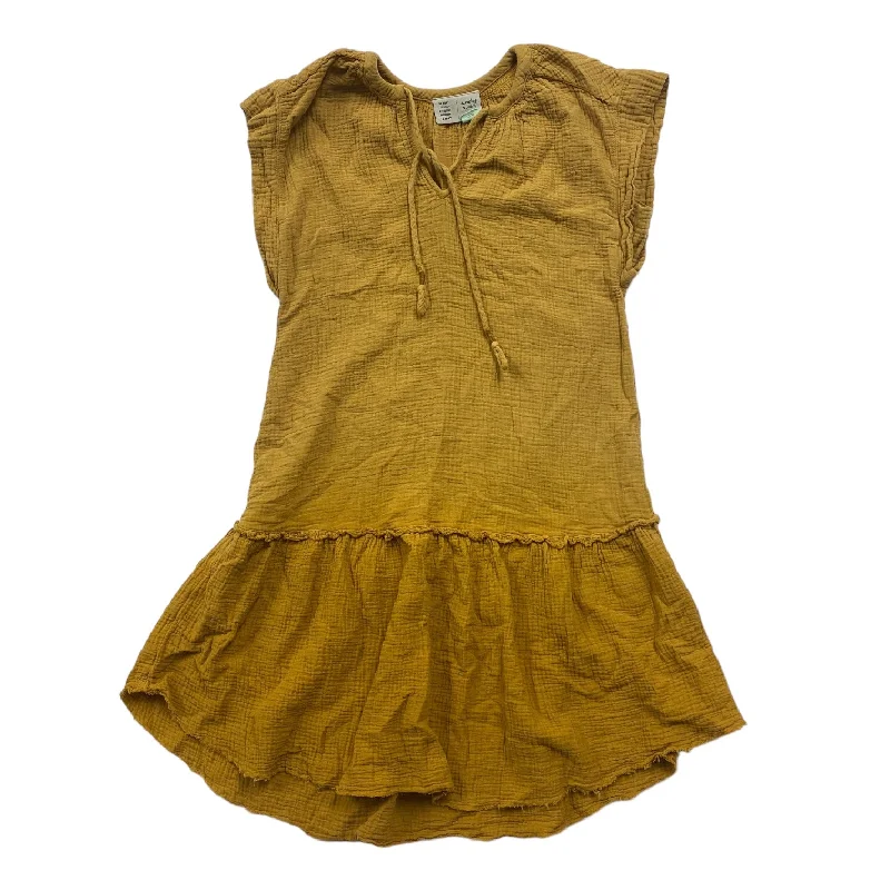 Instant Deal Yellow Dress Casual Midi Saturday/sunday, Size Xs