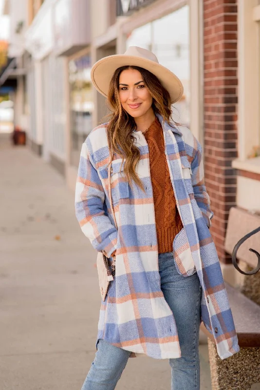 Large Plaid Tunic Shacket