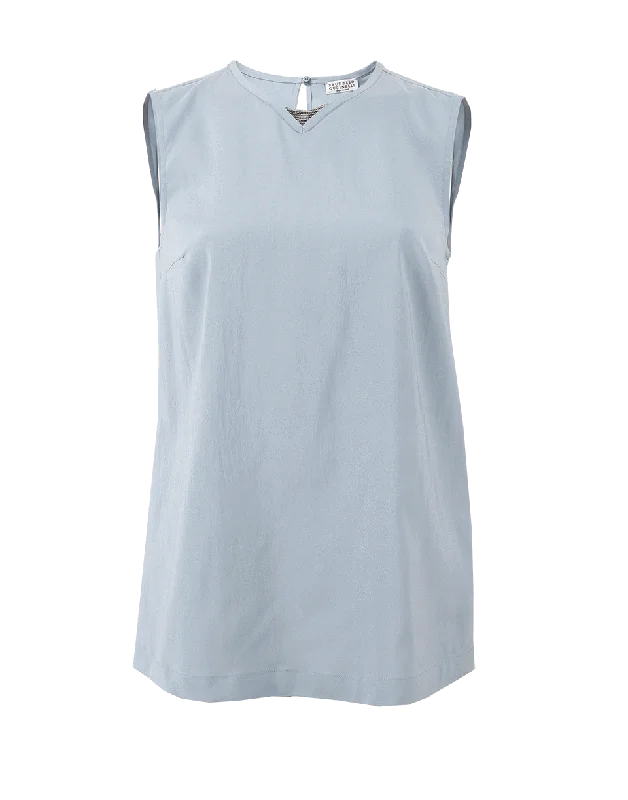 Monili Inset Silk Tank