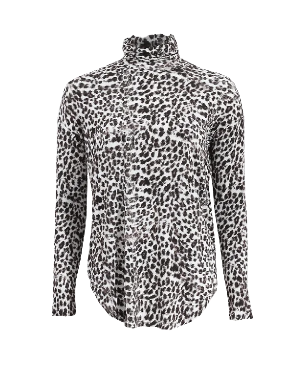 Leopard Print Turtleneck