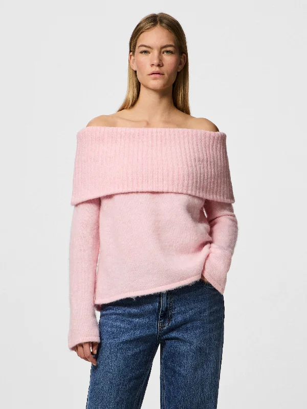 Pam Off Shoulder Jumper (Pink-A-Boo)