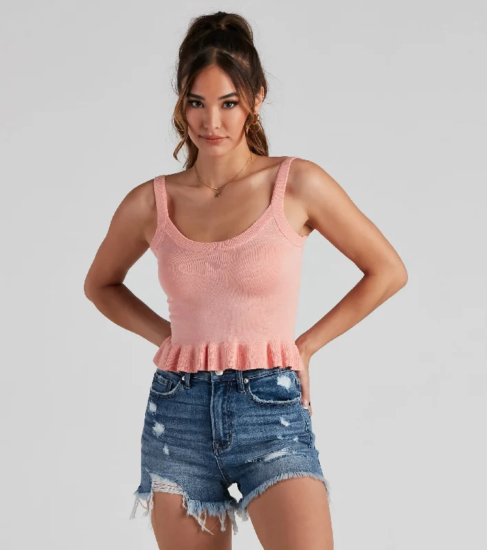 Perfectly Ripe Peplum Tank Top