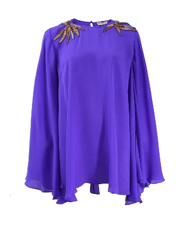 Embellished Shoulder Kaftan Blouse