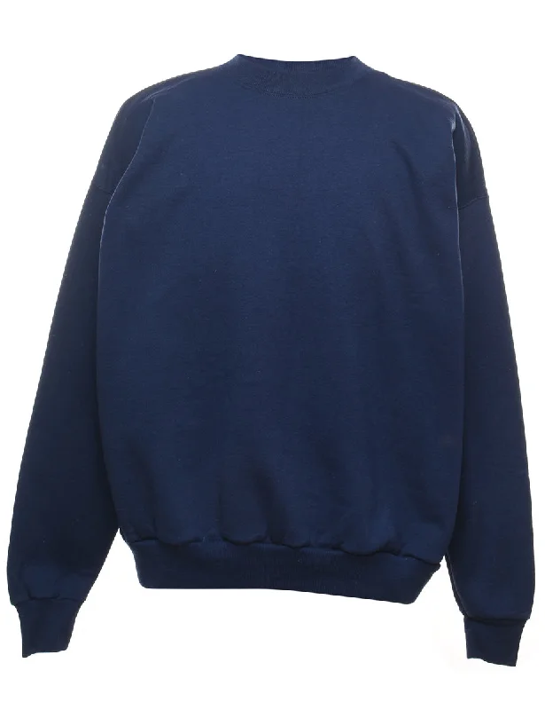 Navy Plain Sweatshirt - XL