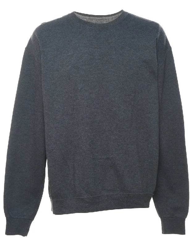 Dark Grey Plain Sweatshirt - L