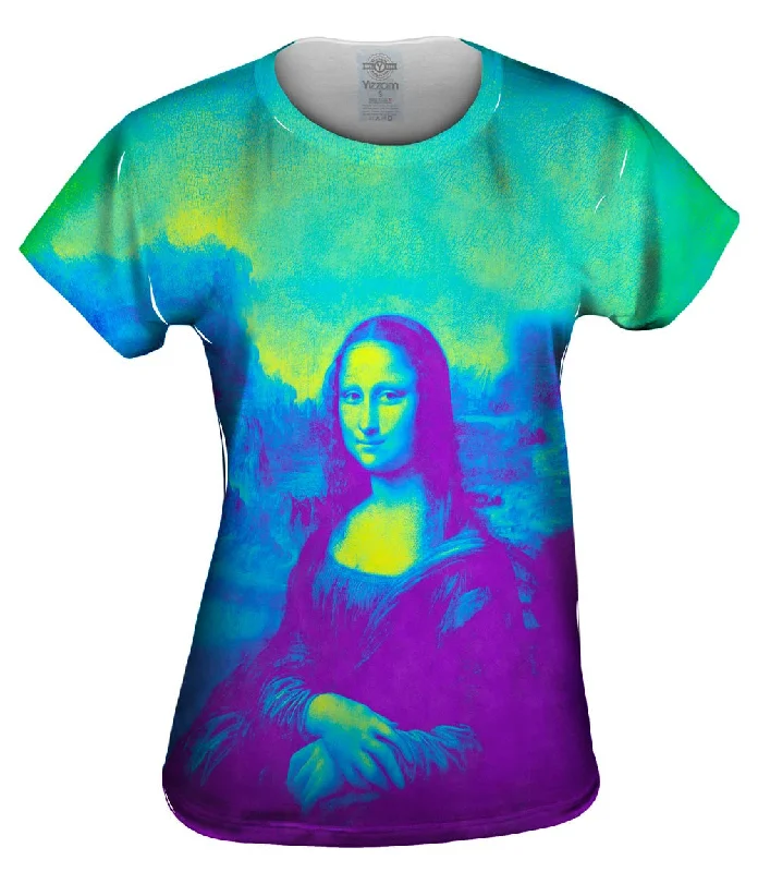 Pop Art - "Da Vinci Mona Lisa Purple Yellow" (1517)