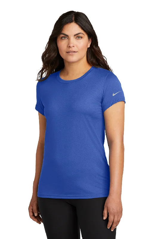 Nike Womens rLegend Dri-Fit Moisture Wicking Short Sleeve Crewneck T-Shirt - Game Royal Blue