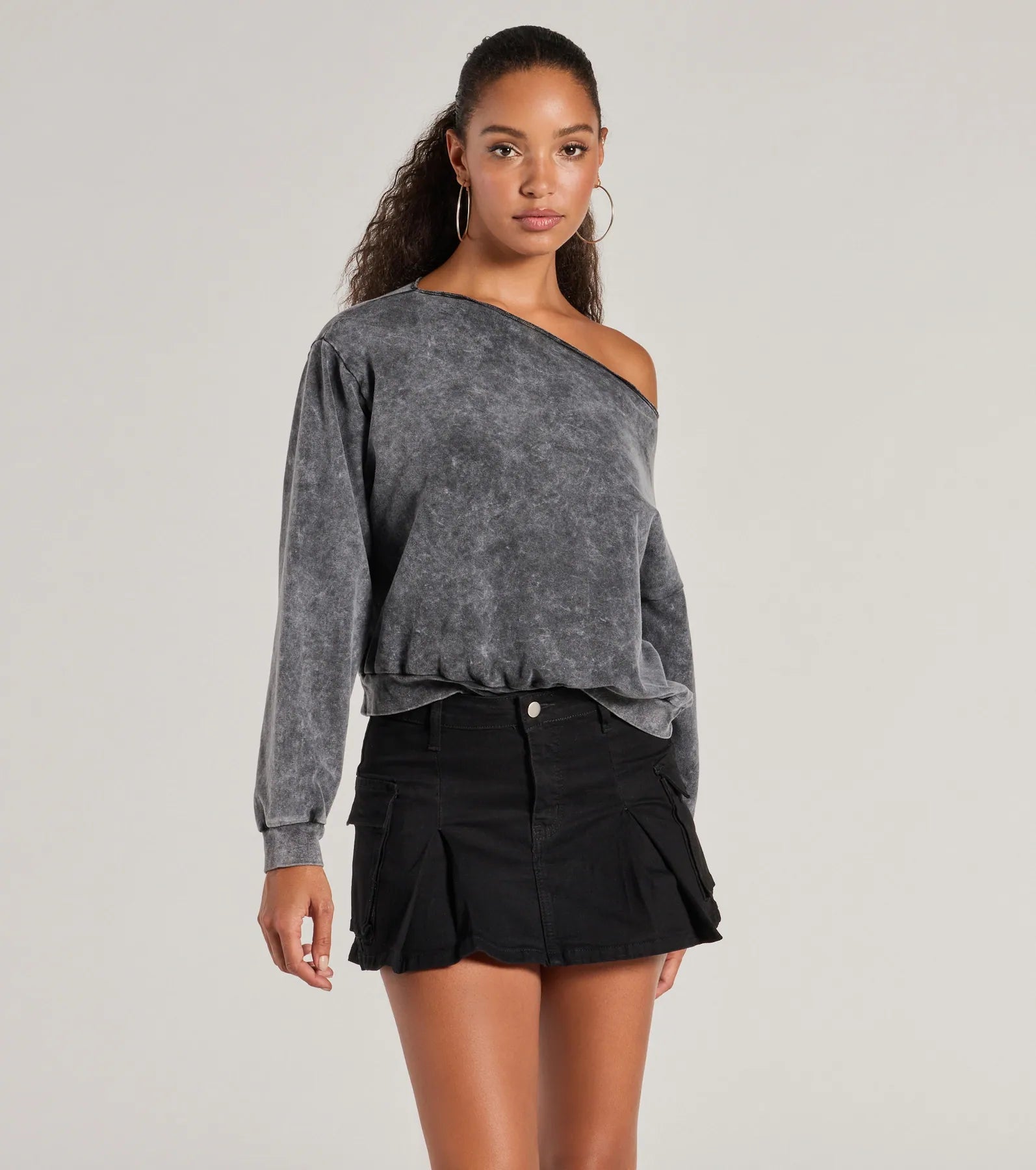 Comfy Vibes Only Washed Knit Pullover Top