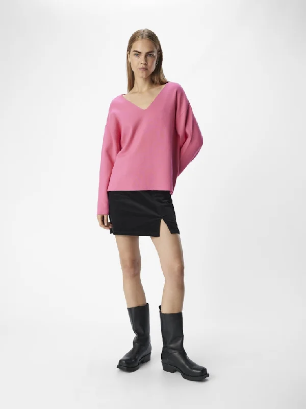 Rayna V-Neck Jumper (Hot Pink)