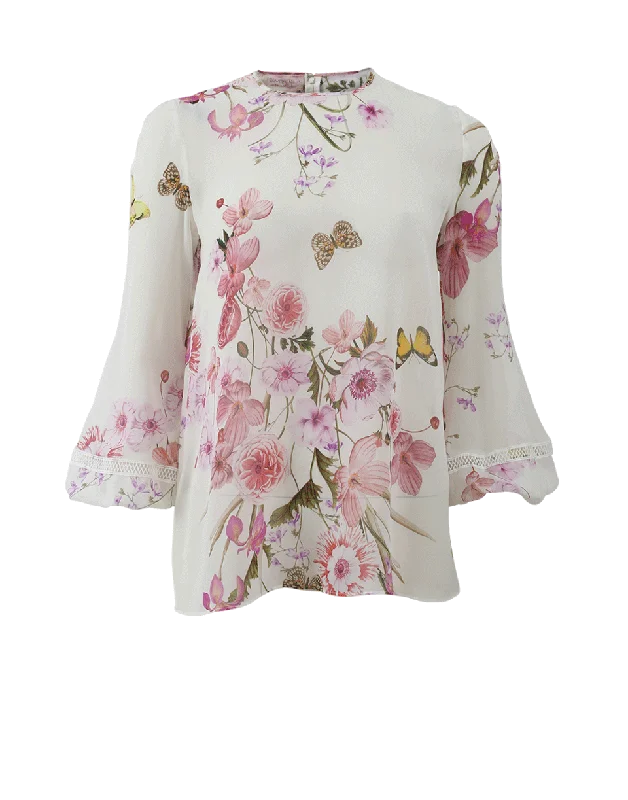 Butterfly Floral Blouse