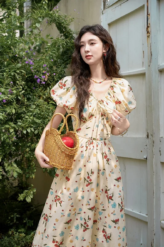 A-line Floral Maxi Dress for Women