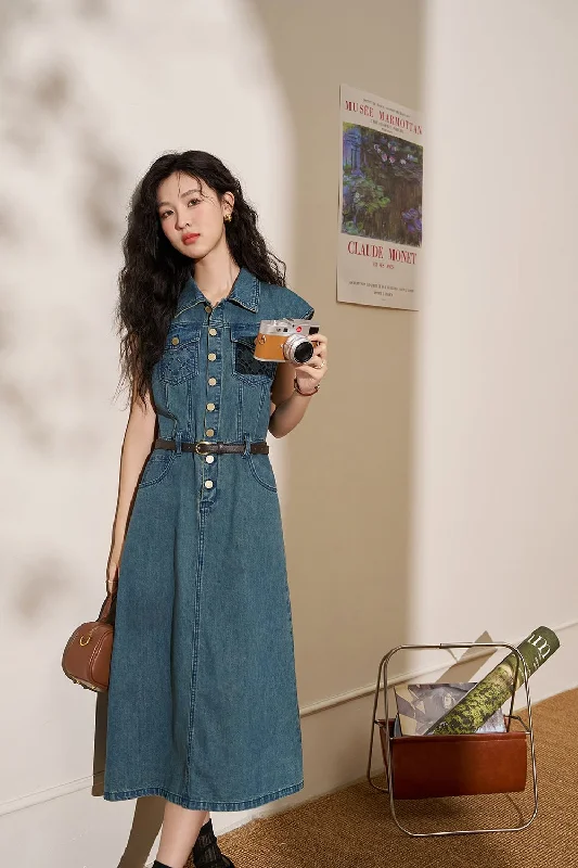 Maxi Denim Dress for Women