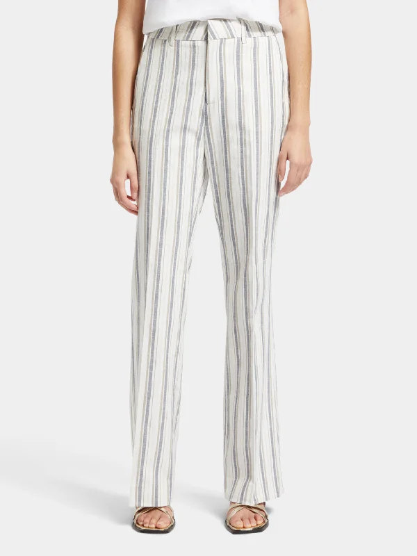 Violet lurex striped pants