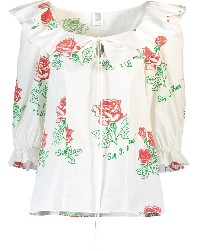 Rose Print Blouse