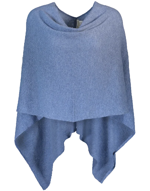 Ruana Poncho - Blue Denim