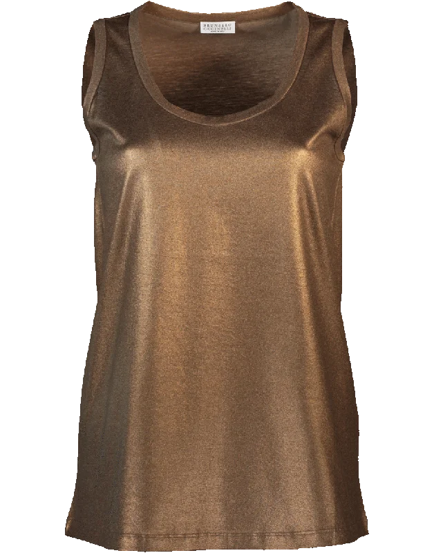 Lamé Cotton Tank