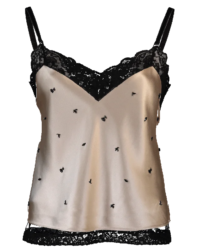 Bias Cut Flower Stud Top