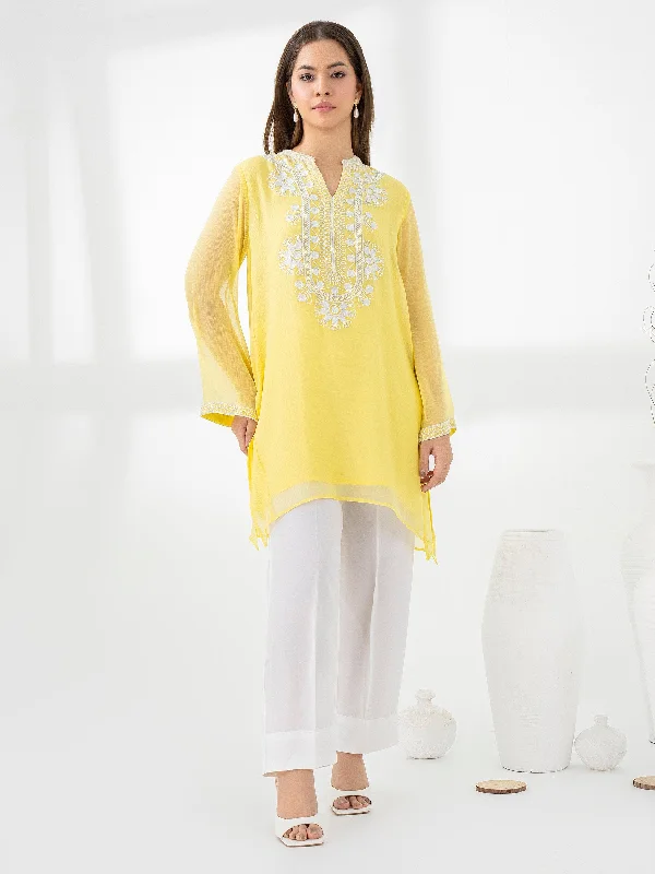 Chiffon Kurti-Embroidered (Pret)