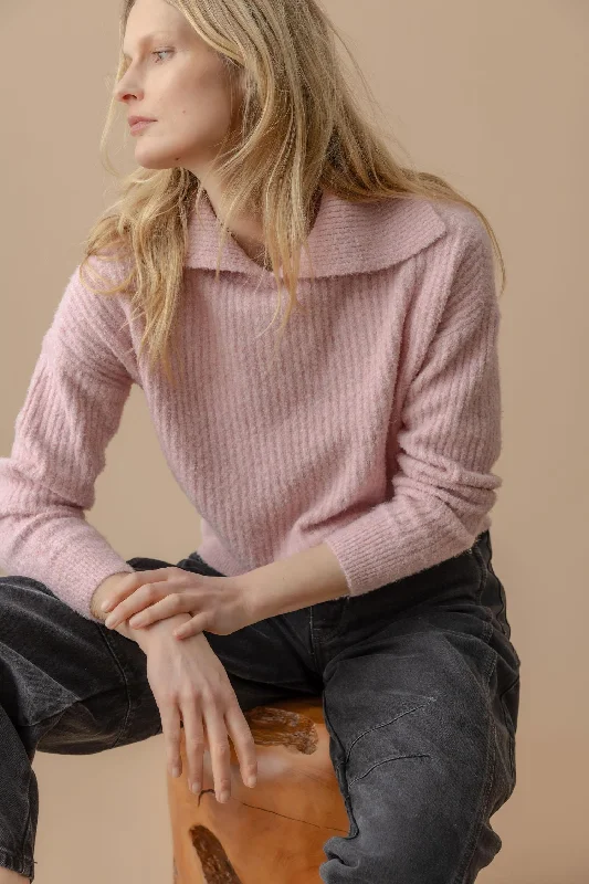 Easy Split Collar Sweater