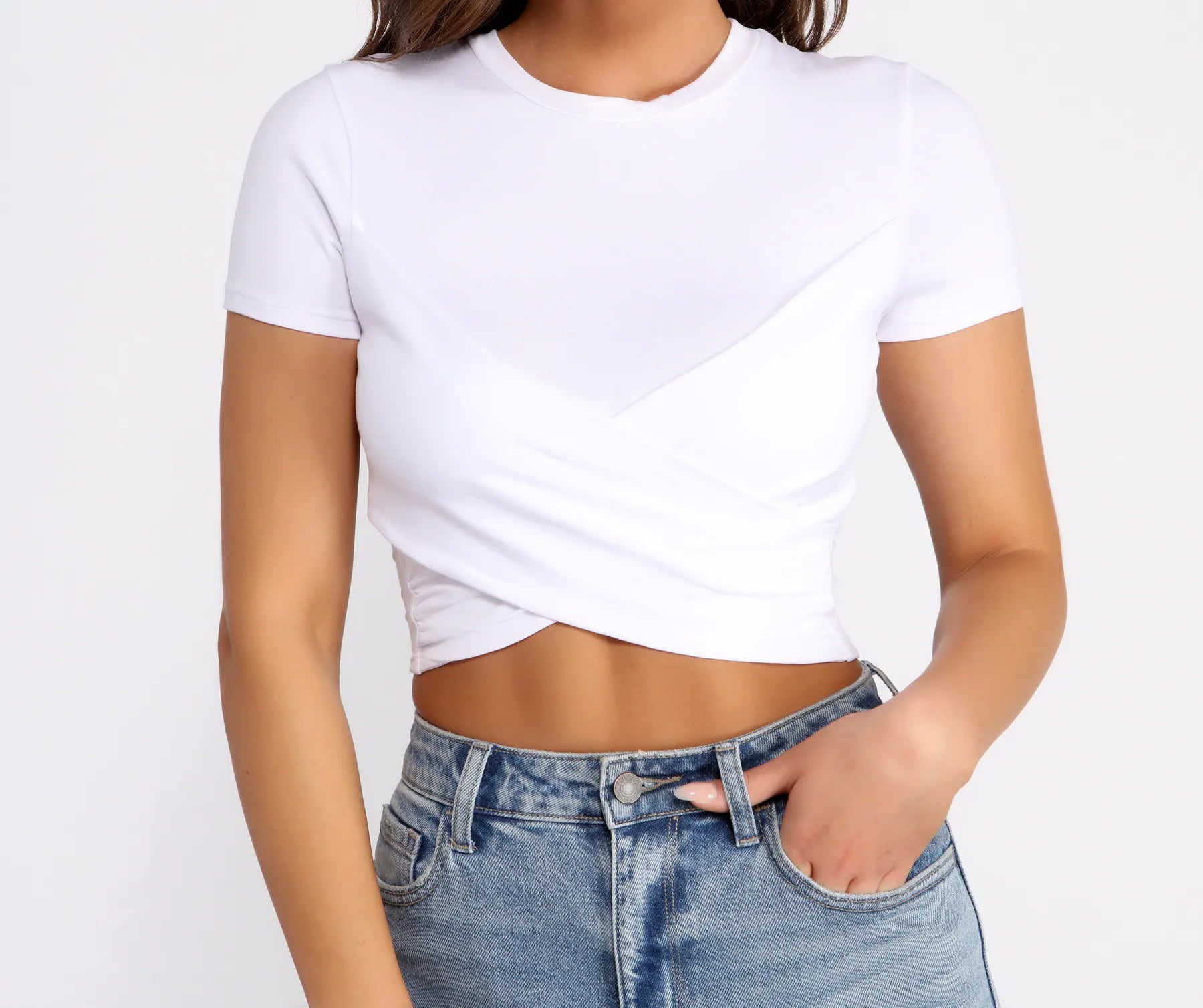 Crossover Detail Crop Top