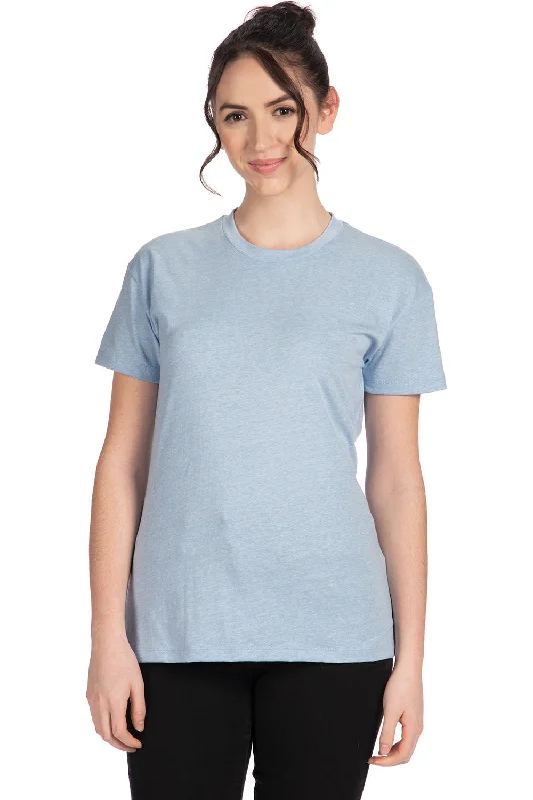 Next Level Womens Relaxed CVC Short Sleeve Crewneck T-Shirt - Heather Columbia Blue