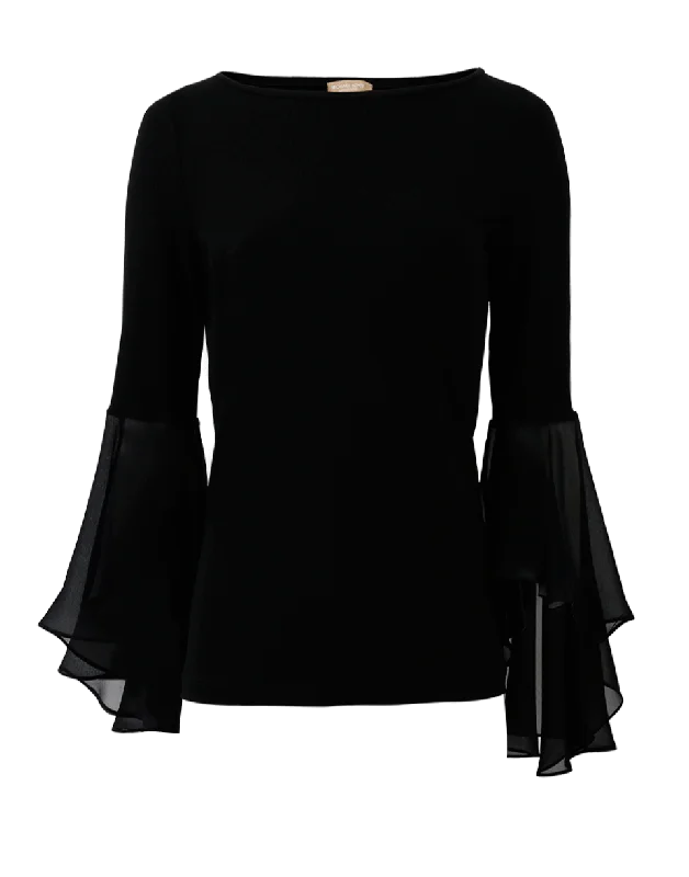 Long Ruffle Sleeve Top