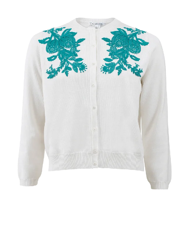 Floral Embroidered Cardigan