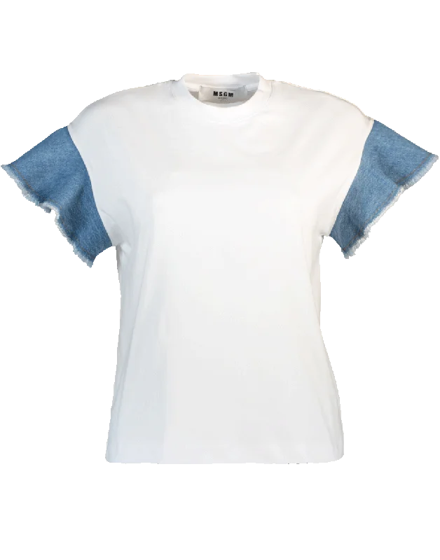 Denim Sleeve T-Shirt