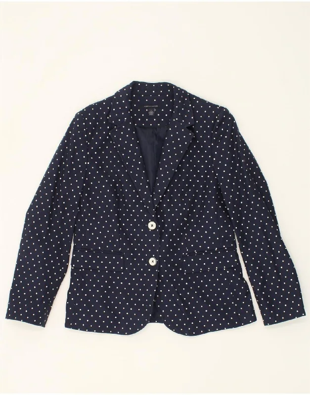 TOMMY HILFIGER Womens 2 Button Blazer Jacket US 6 Medium Navy Blue