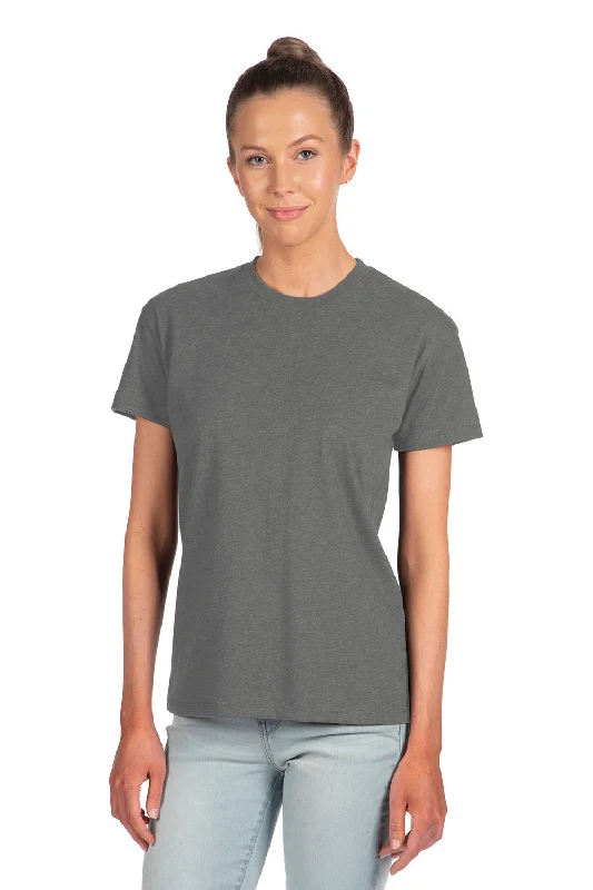 Next Level Womens Relaxed CVC Short Sleeve Crewneck T-Shirt - Heather Dark Grey