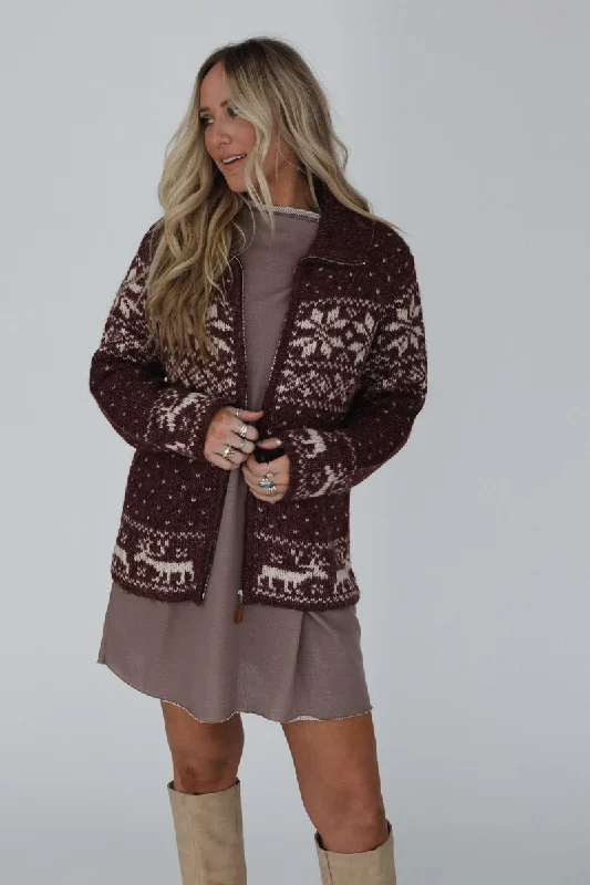 Eleanora Cardigan - Wine