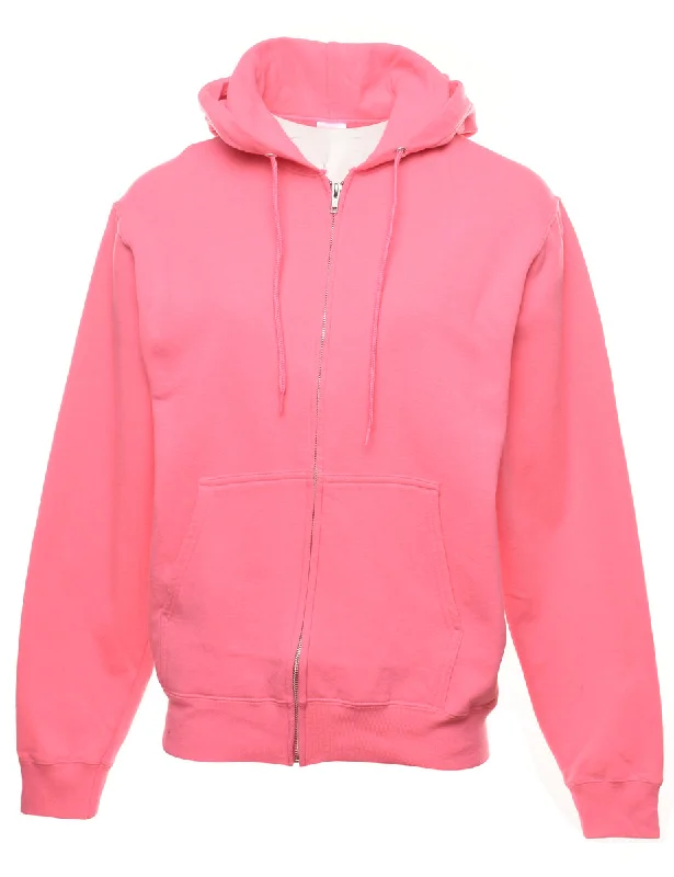 Pale Pink Hooded Sweatshirt - S