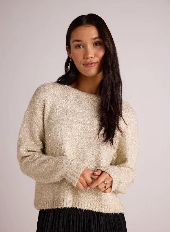 Slouchy Sweater - Ivory Gold Shimmer