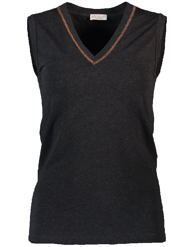 Flat Lurex Stitch Tank