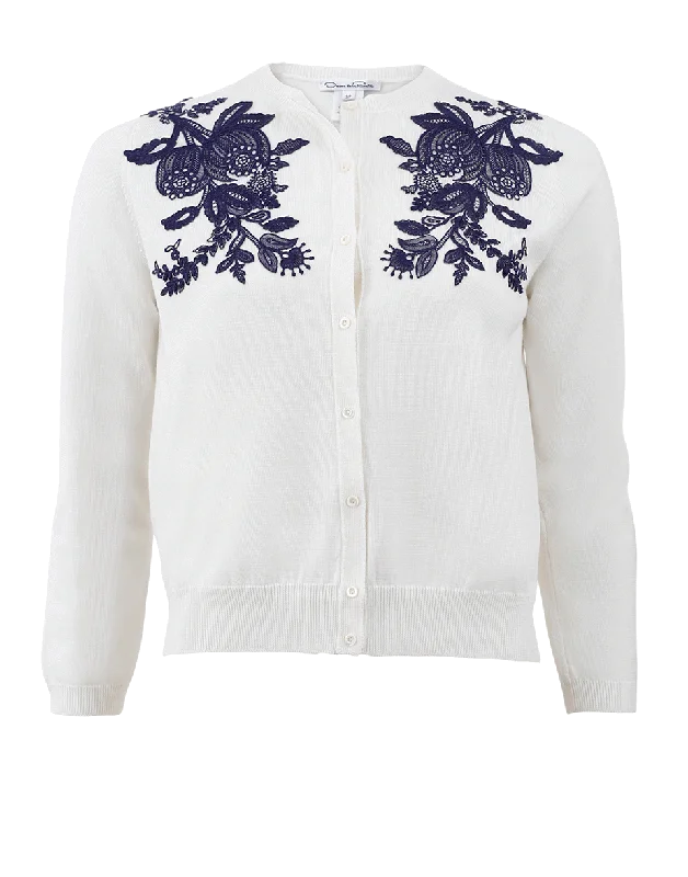 Floral Embroidered Cardigan