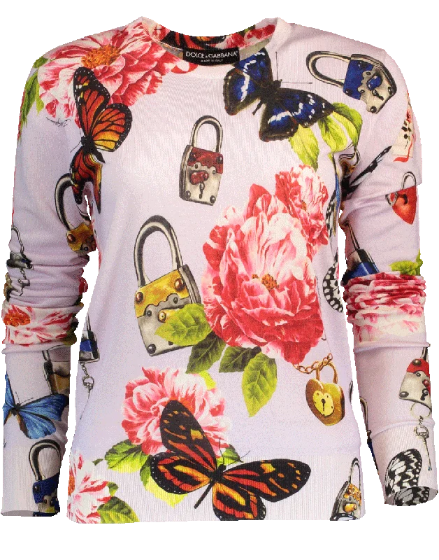 Butterfly Locket Print Top